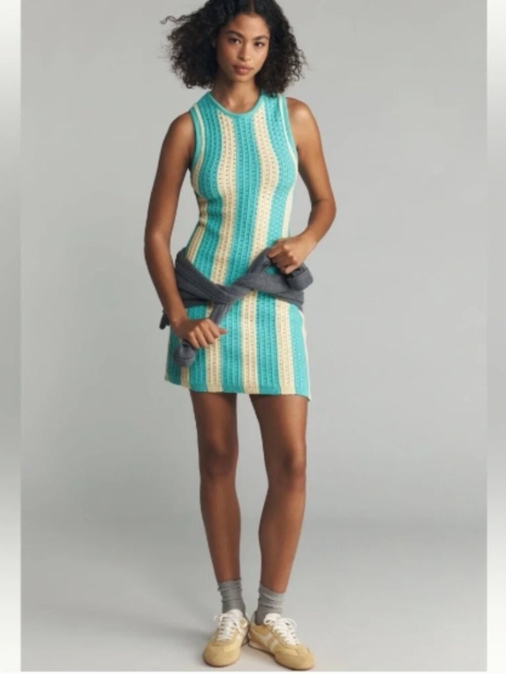 NWT Anthropologie DAILY PRACTICE Striped Knit Mini Dress